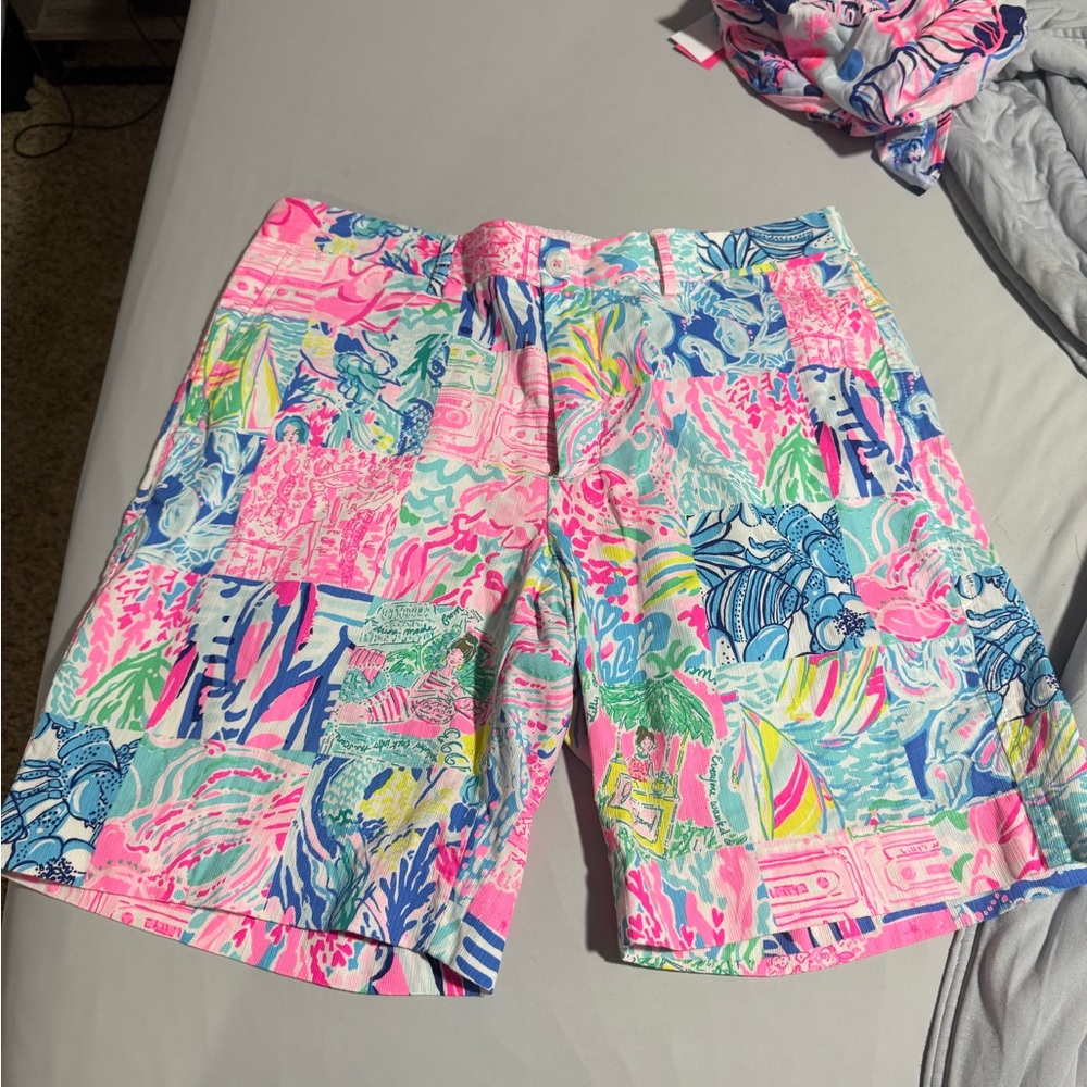 Lilly Pulitzer Women's Vibrant Patchwork Shorts -… - image 1